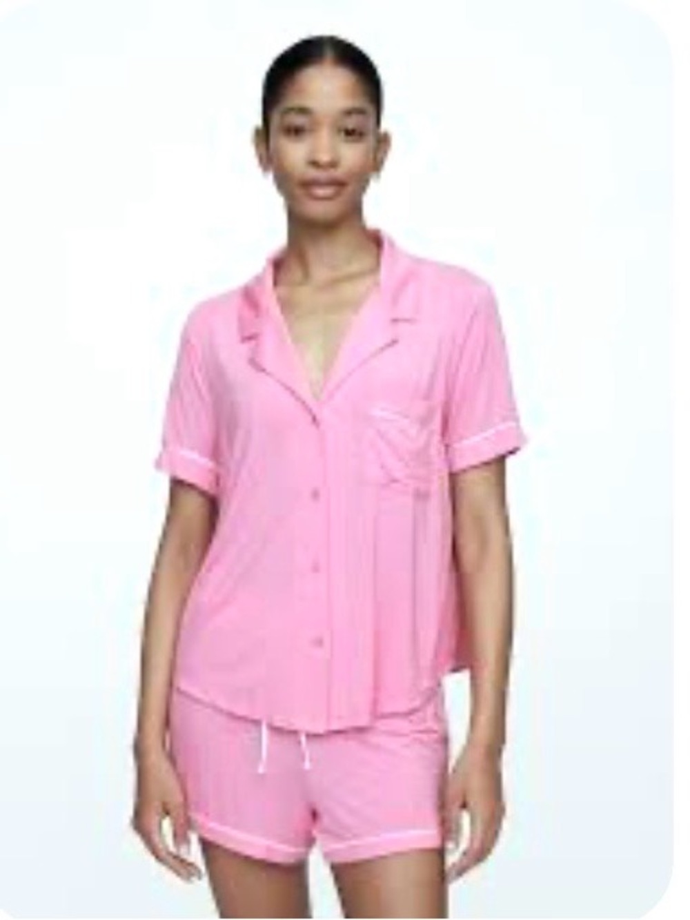 GapBody Forever Favorite Soft Pajama Short Set, Light Pink, Size Medium